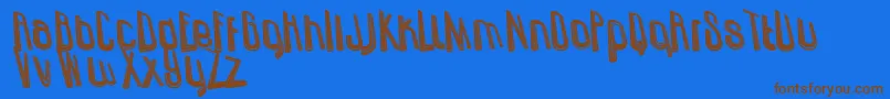 Weitere Informationen zur UzundurazDirty-Schriftart UzundurazDirty-Schriftart – Braune Schriften auf blauem Hintergrund