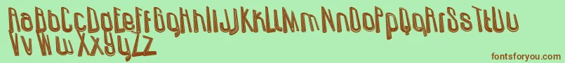 UzundurazDirty Font – Brown Fonts on Green Background