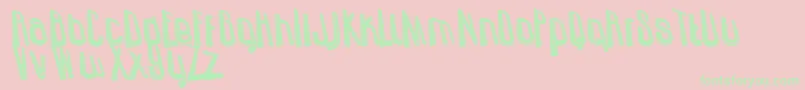 UzundurazDirty Font – Green Fonts on Pink Background