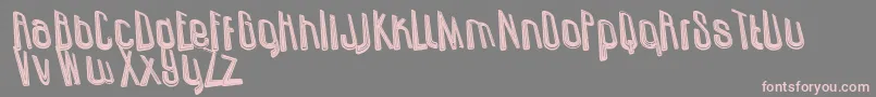 UzundurazDirty Font – Pink Fonts on Gray Background