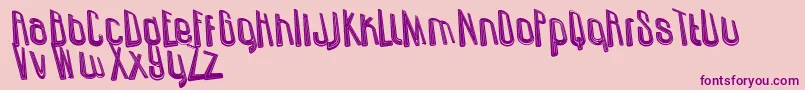 UzundurazDirty Font – Purple Fonts on Pink Background