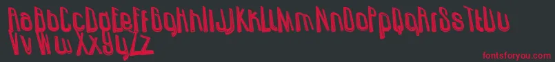 UzundurazDirty Font – Red Fonts on Black Background