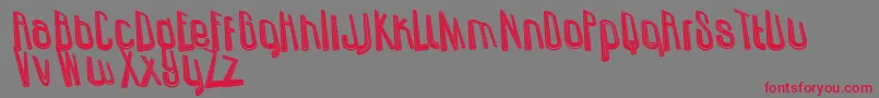 UzundurazDirty Font – Red Fonts on Gray Background