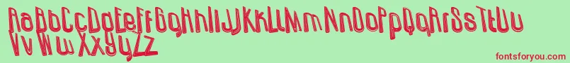 UzundurazDirty Font – Red Fonts on Green Background