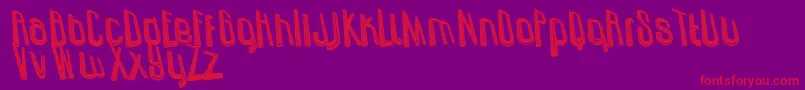 UzundurazDirty Font – Red Fonts on Purple Background
