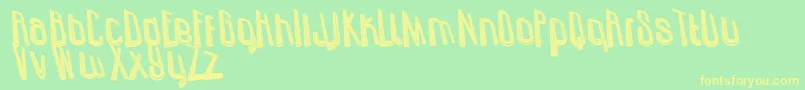 UzundurazDirty Font – Yellow Fonts on Green Background