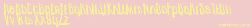 fuente UzundurazDirty – Fuentes Amarillas Sobre Fondo Rosa