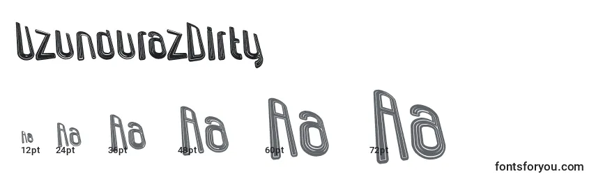 UzundurazDirty Font Sizes