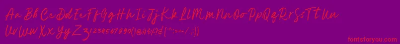 Dreamland Font – Red Fonts on Purple Background