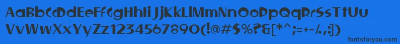 Lockedwindow Font – Black Fonts on Blue Background