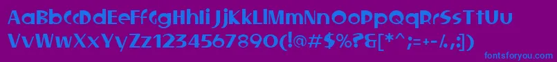 Lockedwindow Font – Blue Fonts on Purple Background