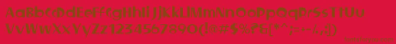 Lockedwindow Font – Brown Fonts on Red Background