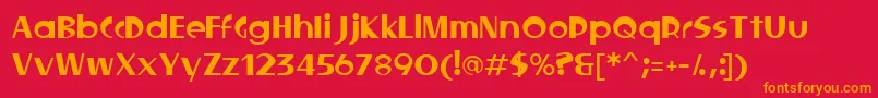 Lockedwindow Font – Orange Fonts on Red Background