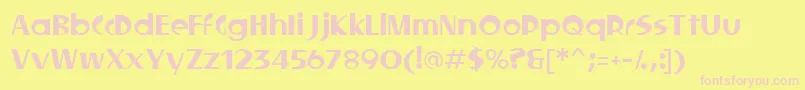 Lockedwindow Font – Pink Fonts on Yellow Background