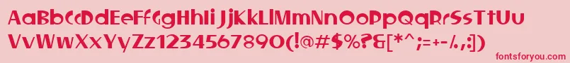 Lockedwindow Font – Red Fonts on Pink Background