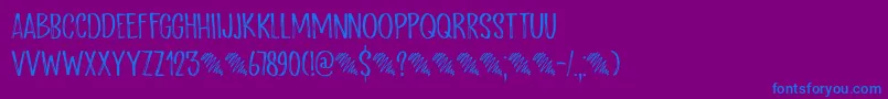 ScratchUpDemo Font – Blue Fonts on Purple Background