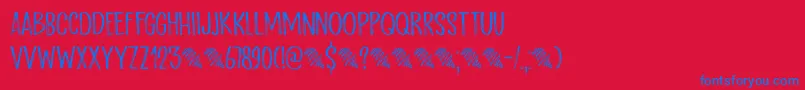 ScratchUpDemo Font – Blue Fonts on Red Background