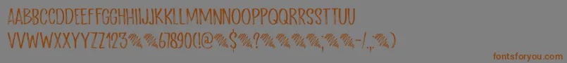 ScratchUpDemo-Schriftart – Braune Schriften auf grauem Hintergrund