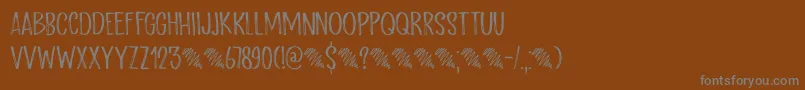 ScratchUpDemo Font – Gray Fonts on Brown Background