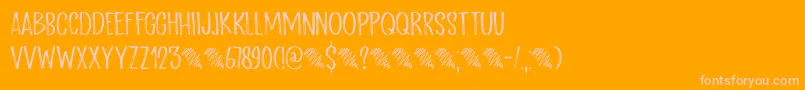More about ScratchUpDemo Font ScratchUpDemo Font – Pink Fonts on Orange Background
