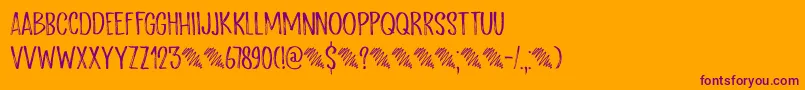 ScratchUpDemo Font – Purple Fonts on Orange Background