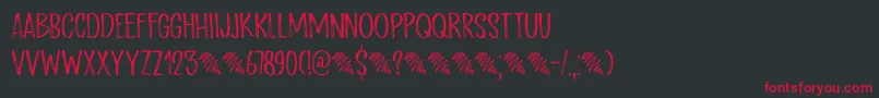 ScratchUpDemo-Schriftart – Rote Schriften auf schwarzem Hintergrund