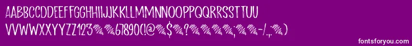 Fonte ScratchUpDemo – fontes brancas em um fundo violeta