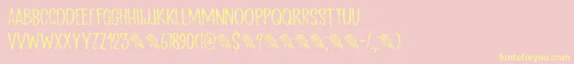ScratchUpDemo Font – Yellow Fonts on Pink Background