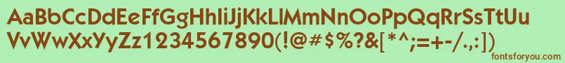 KabelgttBookBold Font – Brown Fonts on Green Background