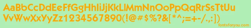 KabelgttBookBold Font – Orange Fonts on Green Background