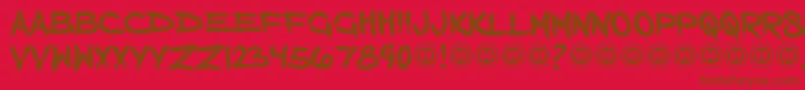 Bornasinner Font – Brown Fonts on Red Background