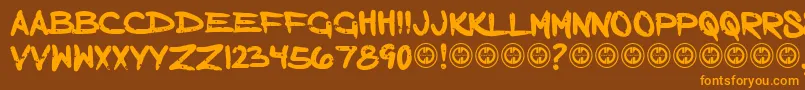 Шрифт Bornasinner – оранжевые шрифты на коричневом фоне