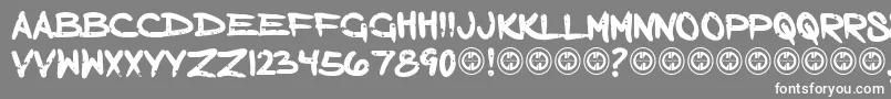 Bornasinner Font – White Fonts on Gray Background