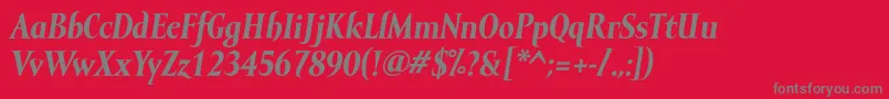 Шрифт MramormediumBolditalic – серые шрифты на красном фоне