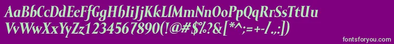 MramormediumBolditalic Font – Green Fonts on Purple Background