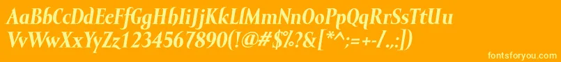MramormediumBolditalic Font – Yellow Fonts on Orange Background