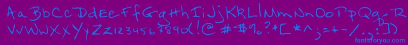 Шрифт Lehn098 – синие шрифты на фиолетовом фоне