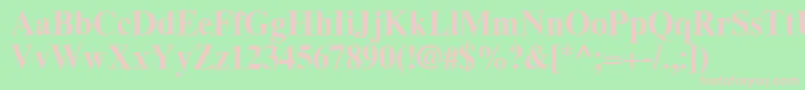 TimesEighteenLtBold Font – Pink Fonts on Green Background