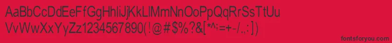 TempstN Font – Black Fonts on Red Background