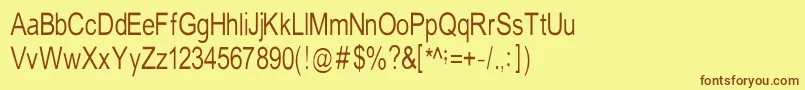 TempstN Font – Brown Fonts on Yellow Background