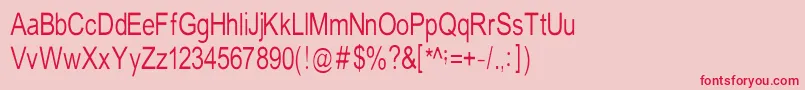 TempstN Font – Red Fonts on Pink Background