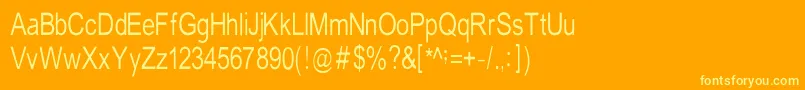 TempstN Font – Yellow Fonts on Orange Background