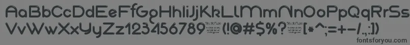 Шрифт AkajuDemo – чёрные шрифты на сером фоне