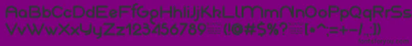 AkajuDemo-Schriftart – Schwarze Schriften auf violettem Hintergrund