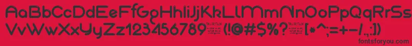 AkajuDemo Font – Black Fonts on Red Background