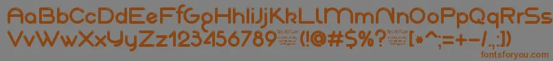 AkajuDemo-fontti – ruskeat fontit harmaalla taustalla