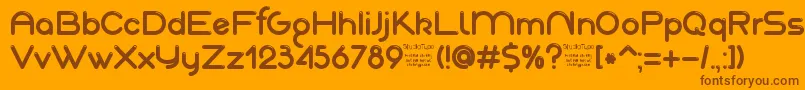 AkajuDemo Font – Brown Fonts on Orange Background