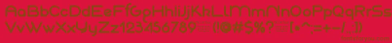 フォントAkajuDemo – 赤い背景に茶色の文字
