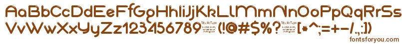 Шрифт AkajuDemo – коричневые шрифты