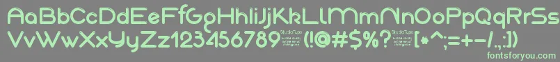 AkajuDemo Font – Green Fonts on Gray Background